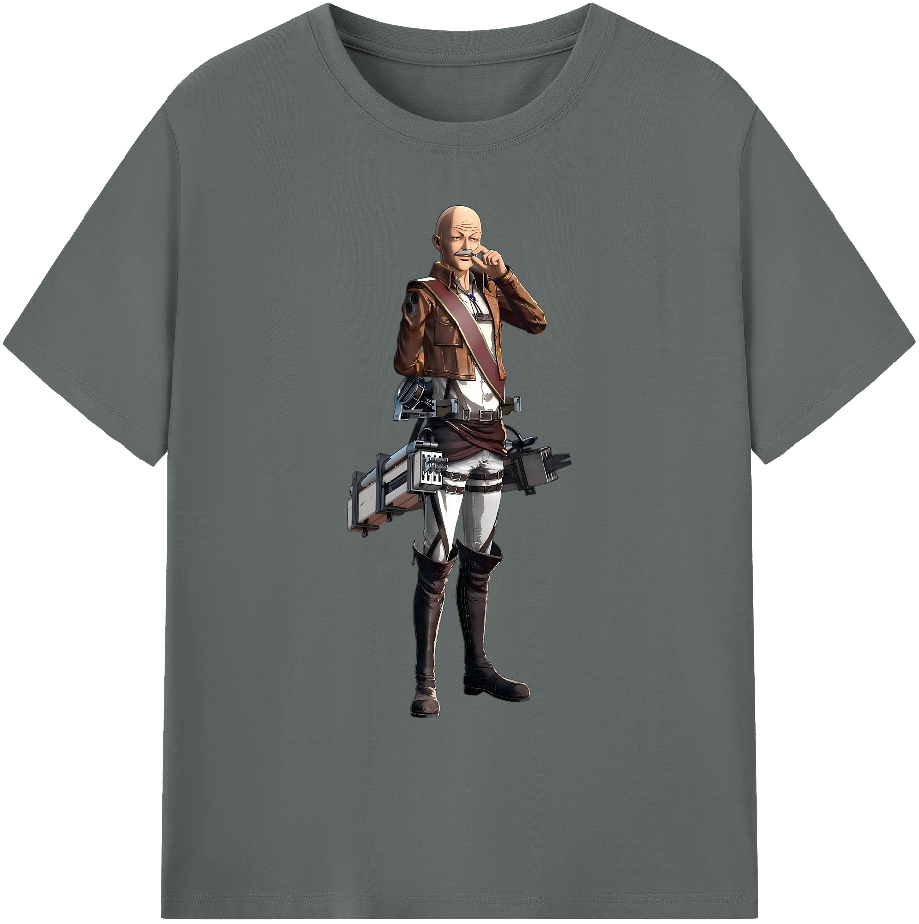 （画像用） 進撃の巨人 ドット·ピクシス Attack on Titan Dot Pixis 綿100％ メンズ半袖Tシャツ｜肌触りやわらか＆通気性